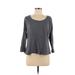 American Eagle Outfitters Long Sleeve T-Shirt: Gray Tops - Women's Size Medium