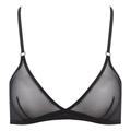 Women's Black Mesh Triangle Bralette 36C Hedonista Lingerie