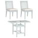 Braxton Culler Pine Isle Dining Set Glass/Wicker/Rattan in White | Wayfair 1023-076-SET/0120-61/FROSTWHITE