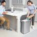 simplehuman 58 Liter Rectangular Voice + Motion Sensor Automatic Kitchen Trash Can, Stainless Steel in Gray | 24.8 H x 18.5 W x 13 D in | Wayfair