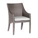 Summer Classics Athena Wicker/Rattan Patio Dining Armchair Wicker/Rattan in Gray | 36.625 H x 26.75 W x 23.625 D in | Wayfair 397024+C530440W440