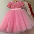 Robe tutu en tulle à paillettes pour enfants robes de mariée pour filles vêtements pour enfants