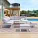 Latitude Run® 6 Piece Sectional Seating Group w/ Cushions Metal in Gray/White | Outdoor Furniture | Wayfair C9ED5732EDCC4A039314BD49F97B2B7A