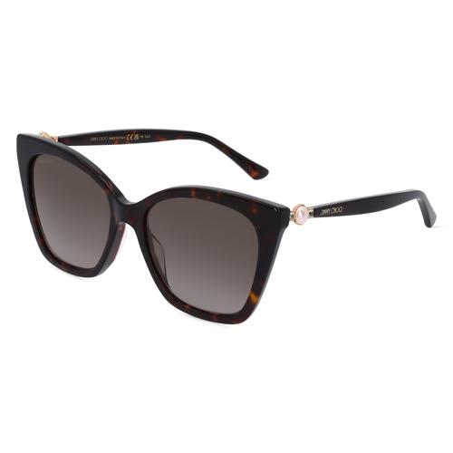 Jimmy Choo RUA/G/S Damen-Sonnenbrille Vollrand Butterfly Acetat-Gestell, braun