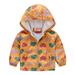 JDEFEG Resistance Jacket Grils Baby Jacket Print Toddler Autumn Coat Boys Hooded Zipper Kids Windproof Boys Coat&Jacket Boys Ski Coats Ployster Yellow C 90