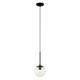 373M01BL-Varaluz Lighting-Mid-Century - 1 Light Mini Pendant In Mid-Century Modern Style-15.75 Inches Tall and 7 Inches Wide-Black Finish