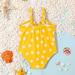 Gubotare Toddler Summer Sleeveless Girls Polka Dot Red Black Yellow Swimwear Swimsuit Bikini Girl Swimsuit Yellow 6-9 Months