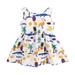 Dresses for Teens Girls Sleeveless Mini Dress Floral Print Blue 130