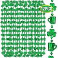 12 Pieces St Patrick s Day Necklaces Party Favors Shamrock St Patricks Day Accessories Green Bead Necklace Green Necklace Accessories Irish Clover Bead Necklace Shamrock Beads Jewelry Set for Party