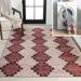 Timantii Modern Trellis Kilim Machine-Washable Red/Ivory 9 ft. x 12 ft. Area Rug