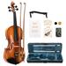 4/4 Acoustic Violin Kit w/Square Case 2 Bows 3 In 1 Digital Metronome Tuner Tone Generator Extra Strings and Bridge Natural