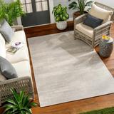 Cline 2' x 2'11" Modern Bone/Dark Gray/Cloud Gray/Smoke/Gray Outdoor Area Rug - Hauteloom