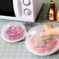 Wozhidaoke Kitchen Gadgets 2Pcs Plastic Microwave Plate Cover Clear Steam Vent Splatter Lid Food Dish New Kitchen Utensils Set Closure Bags & Lids & Boxes Transparent 19*14*4 Transparent