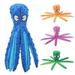 4PCS Squeaky Dog Toys for Large Dogs No Stuffing Crinkle Paper Plush Dog Toys for Puppy Teething Dog Toys Durable Interactive Dog Toys for Small Medium Dogs Dog Squeaky Octopus Toys