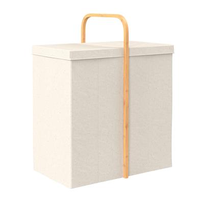 ClosetMaid Fabric & Bamboo Foldable 2-Compartment Laundry Hamper
