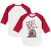 Infant Tiny Turnip White/Red Los Angeles Angels Dirt Ball Raglan 3/4 Sleeve T-Shirt