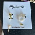 Madewell Jewelry | Madewell Nwt Gold Plated 3mm Freshwater Pearl Wishi 2-Piece Stud Earring | Color: Gold/Red | Size: Os