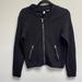 Anthropologie Jackets & Coats | Anthropologie Moth Jacket Textured Black Zipper Embossed Bomber Size Xs | Color: Black | Size: Xs