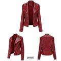 Womens Leather Jackets Faux Motorcycle Coat Short Lightweight Pleather Crop Coat Note Please Buy One Or Two Sizes Larger