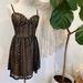 Anthropologie Dresses | Anthropologie Gold & Black Mini Lace Party Cocktail Dress - Size Medium | Color: Black/Gold | Size: M