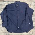 Polo By Ralph Lauren Shirts | 2xb Polo Ralph Lauren Solid Navy Oxford Big And Tall Sport Shirt | Color: Blue | Size: Xxl