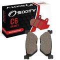 Sixity C6 Rear Ceramic Brake Pads compatible with Yamaha YP 400 T V W X Y Z B D E Majesty 2012-2014 Complete Set