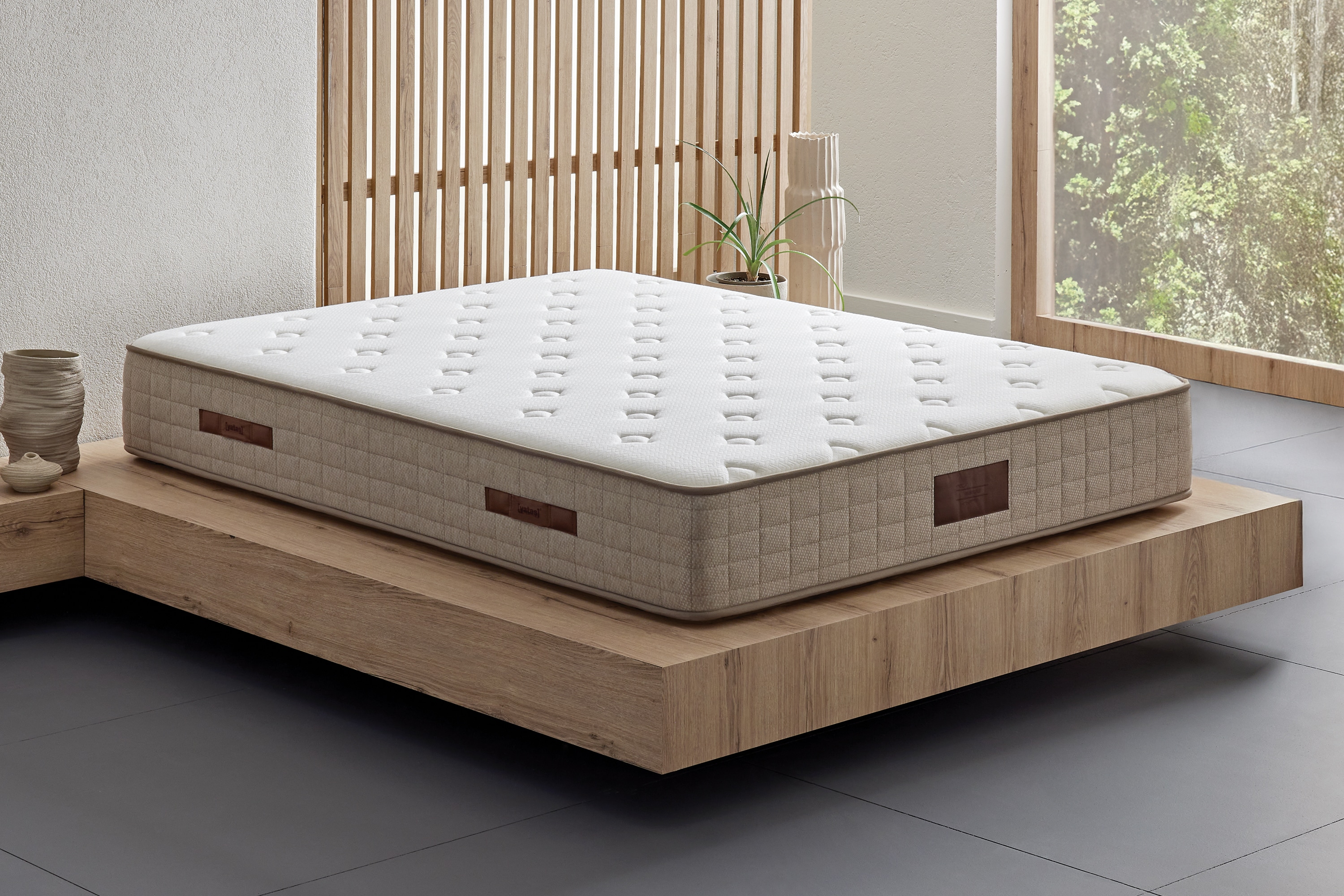 Taschenfederkernmatratze YATAS BEDDING "Majestät First Class, Matratze 90x200, 140x200 cm & weitere Größen" Gr. 20, weiß, B:80cm H:30cm L:200cm, Bezug: 74% Viskose, 26% Polypropylen, Matratzen, Taschenfederkernmatratze, H2, wendbar, ergonomisch,... Image