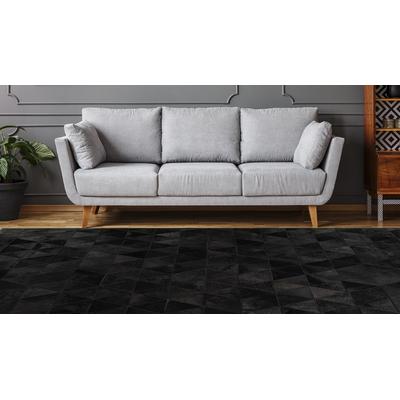 Fellteppich PADIRO "Lavin 325 Lederteppich", schwarz, B:80cm H:8mm L:150cm, Rindsleder, Teppiche, 100 % Rindslederfell, Unikat Image