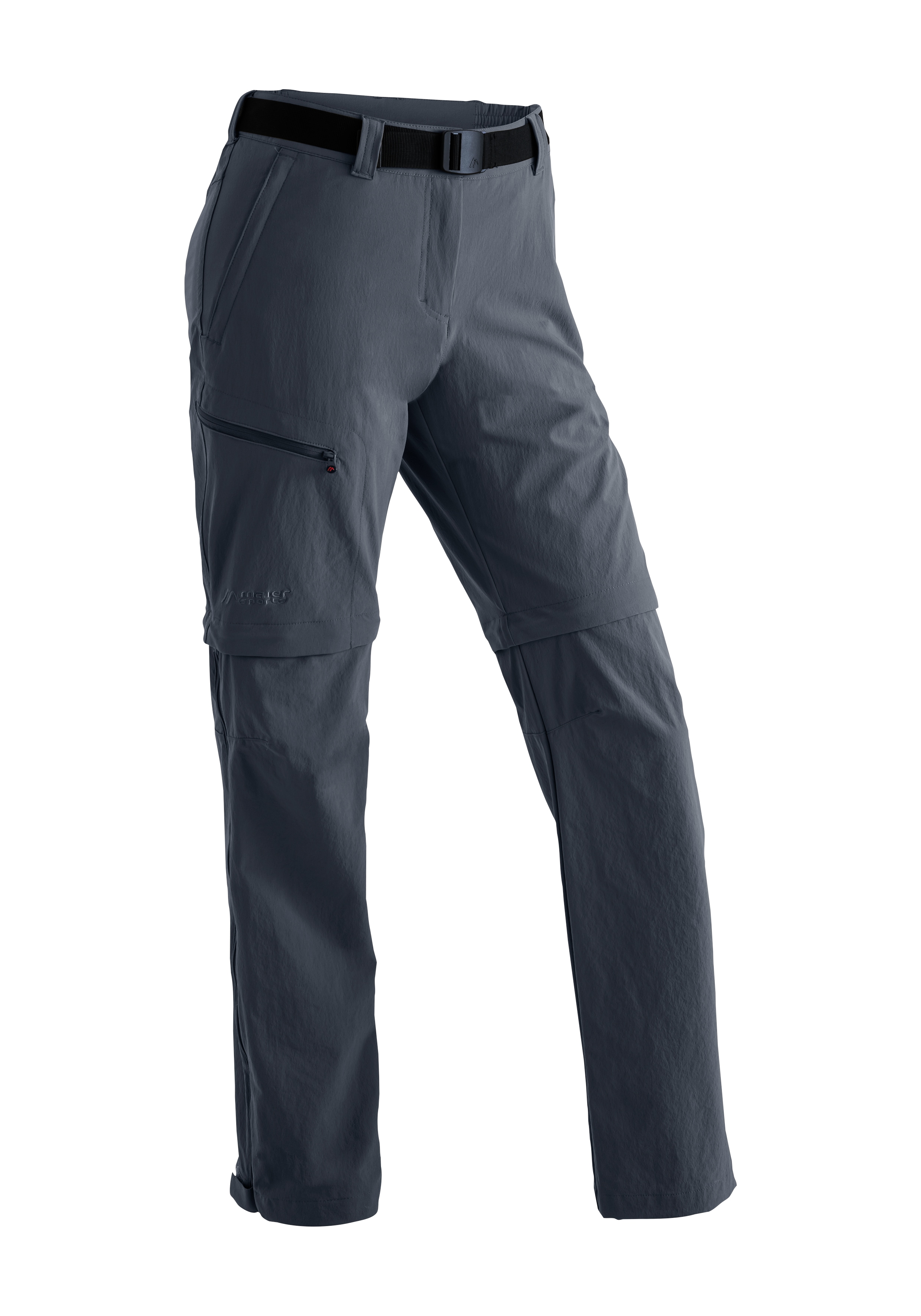 Outdoorhose MAIER SPORTS "Nata", Damen, Gr. 84, Langgrößen, grau, 90% Polyamid, 10% Elasthan, Hosen Outdoorhose, Damen Zip-Off Wanderhose, atmungsaktive Trekkinghose, Regular Fit Image