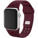 Burgundy Colorado Avalanche Debossed Silicone Apple Watch Band