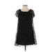 As U Wish Casual Dress - A-Line: Black Print Dresses - Women's Size Small