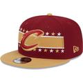 Men's New Era Wine Cleveland Cavaliers Banded Stars 9FIFTY Snapback Hat