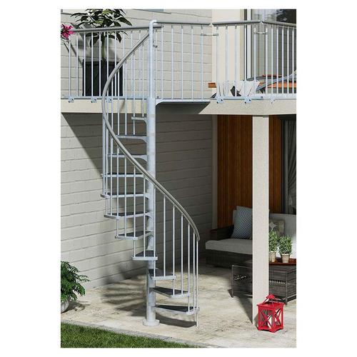 DOLLE Außentreppe Gardenspin mit Trimax-Stufen Gartentreppe Wendeltreppe, 246-282 cm, 125 cm