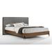 Nova Domus Metcalf Mid-Century Walnut & Grey Bed