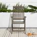 Outdoor Hand-scraped Wood 5-Position Reclining Chair