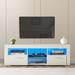 White morden TV Stand with LED Lights