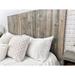 Loon Peak® Ashleah Solid Wood Panel Headboard Wall Leaner Style Wood in Gray/White | 58 H x 43 W x 2 D in | Wayfair