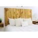 Loon Peak® Ashleah Solid Wood Panel Headboard Wall Leaner Style Wood in White/Brown | 58 H x 43 W x 2 D in | Wayfair
