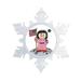 The Holiday Aisle® Personalized Friendly Folks Cartoon Snowflake Future Astronaut Christmas Holiday Shaped Ornament Plastic in Pink | Wayfair