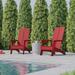 Rosecliff Heights Balasi Modern Dual Slat Back Indoor/Outdoor Adirondack Style Chairs Plastic/Resin in Red | 39.5 H x 30.5 W x 37.5 D in | Wayfair