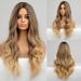 Long Wave Wigs for Women Girls Natural Wave Middle Part Hair Heat Resistant Fibre Synthetic Wigs Women s Wig Daily Use Natural looking A15