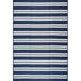 Blue/Navy 142 x 107 x 0.04 in Area Rug - Highland Dunes Seattle Contemporary Stripes Area Rug, Navy | 142 H x 107 W x 0.04 D in | Wayfair