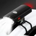 2 in 1 Bike Light USB Rechargeable Cycling Helmet Headlight Waterproof Bicycle Headlight Taillight Handlebar Front Light Rear Taillight Dual Purpose for Mountain Road Kids Bikes