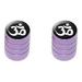 Om Aum Yoga Namaste White on Black - Bike Valve Stem Caps