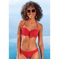 Bügel-Bandeau-Bikini-Top LASCANA "Cana" Gr. 34, Cup C, rot Damen Bikini-Oberteile mit Schleife vorne