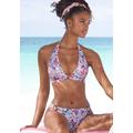 Triangel-Bikini-Top S.OLIVER "Scatter" Gr. 40, Cup A/B, lila (lila, bedruckt) Damen Bikini-Oberteile Ocean Blue