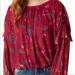 Free People Tops | Free People | Berry Wildflower Double Layer Floral Long Sleeve Top Women’s Small | Color: Purple/Red | Size: S