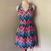 Lilly Pulitzer Dresses | Lily Pulitzer Multicolored, Chevron, Collared Sleeveless Dress. Size 0 | Color: Red | Size: 0