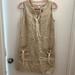 Lilly Pulitzer Dresses | Lilly Pulitzer Gold Linen Shift Dress Size 6 | Color: Cream/Gold | Size: 6