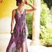 Anthropologie Dresses | Nwot Anthropologie Maeve Annas 100% Silk Maxi Dress Medium Purple | Color: Black/Purple | Size: M